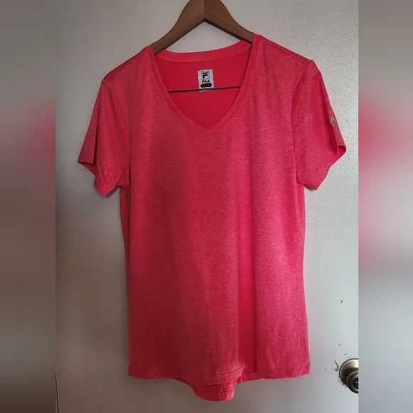 Fila Pink Heathered Pickpeball T-Shirt - Picture 1 of 5